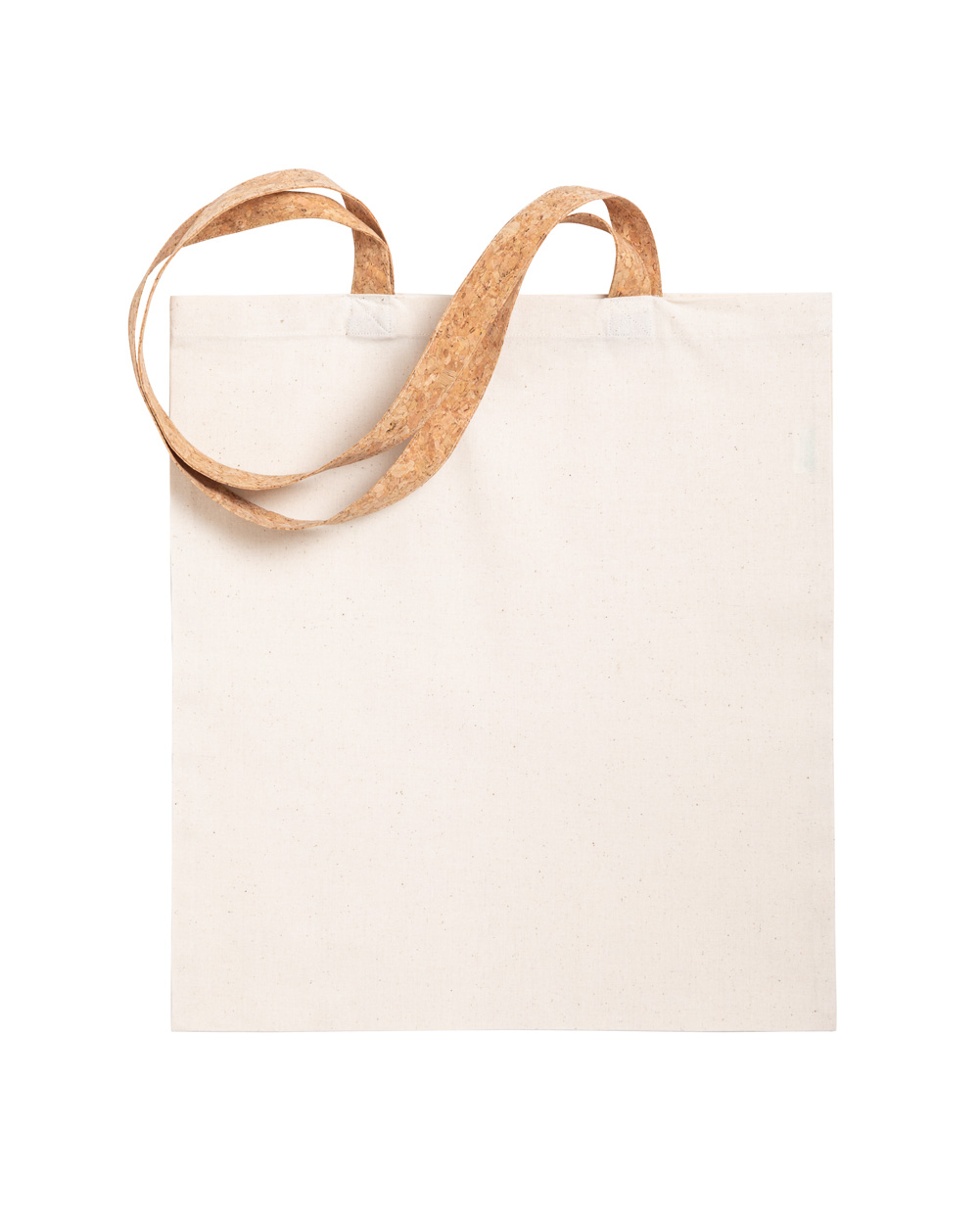Cotton shopping bag YULIA with cork handles - natural
