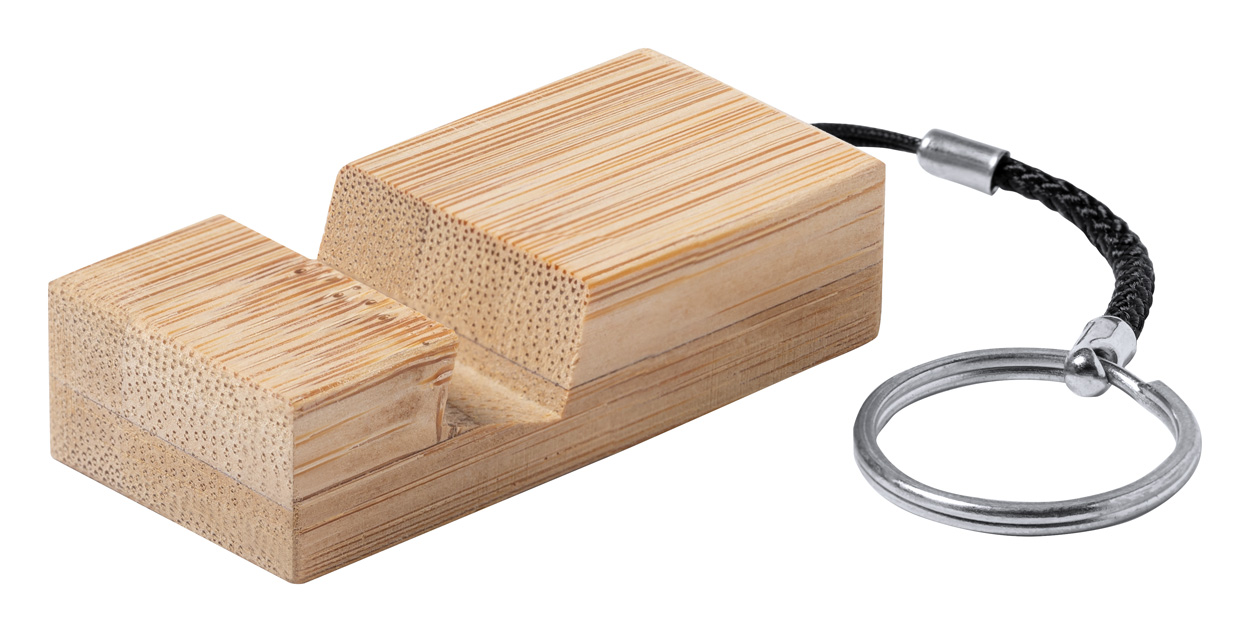  Bamboo mobile stand MAROS with a key ring - natural
