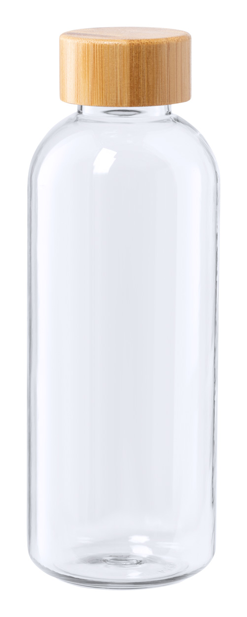 Plastic sports bottle SOLARIX made of recycled material, 500 ml - natural / transparent