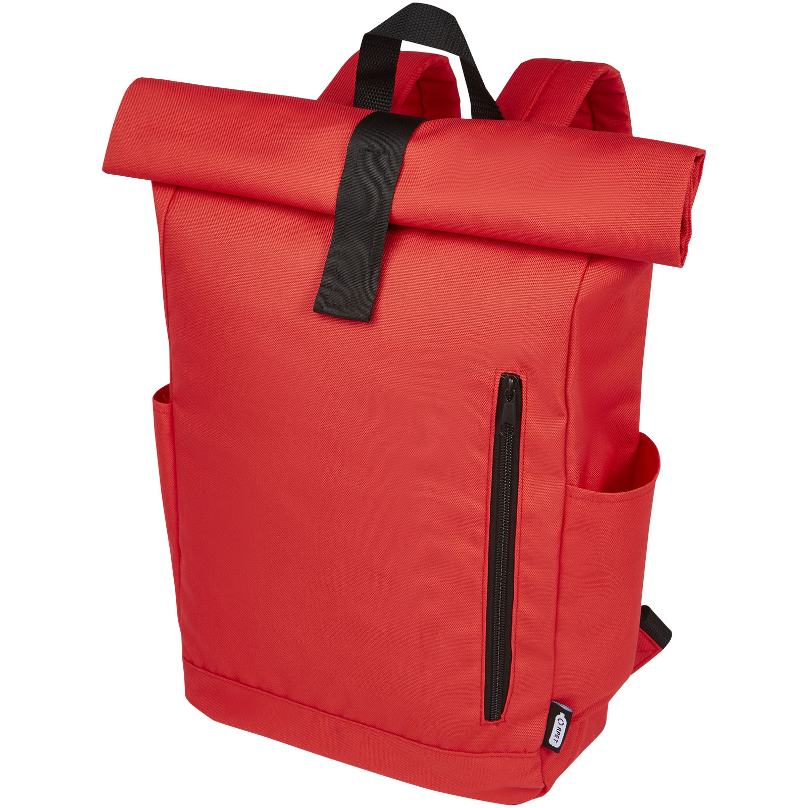 Batoh s rolovacím uzávěrem Byron s prostorem na 15,6palcový notebook, 18 l - Red