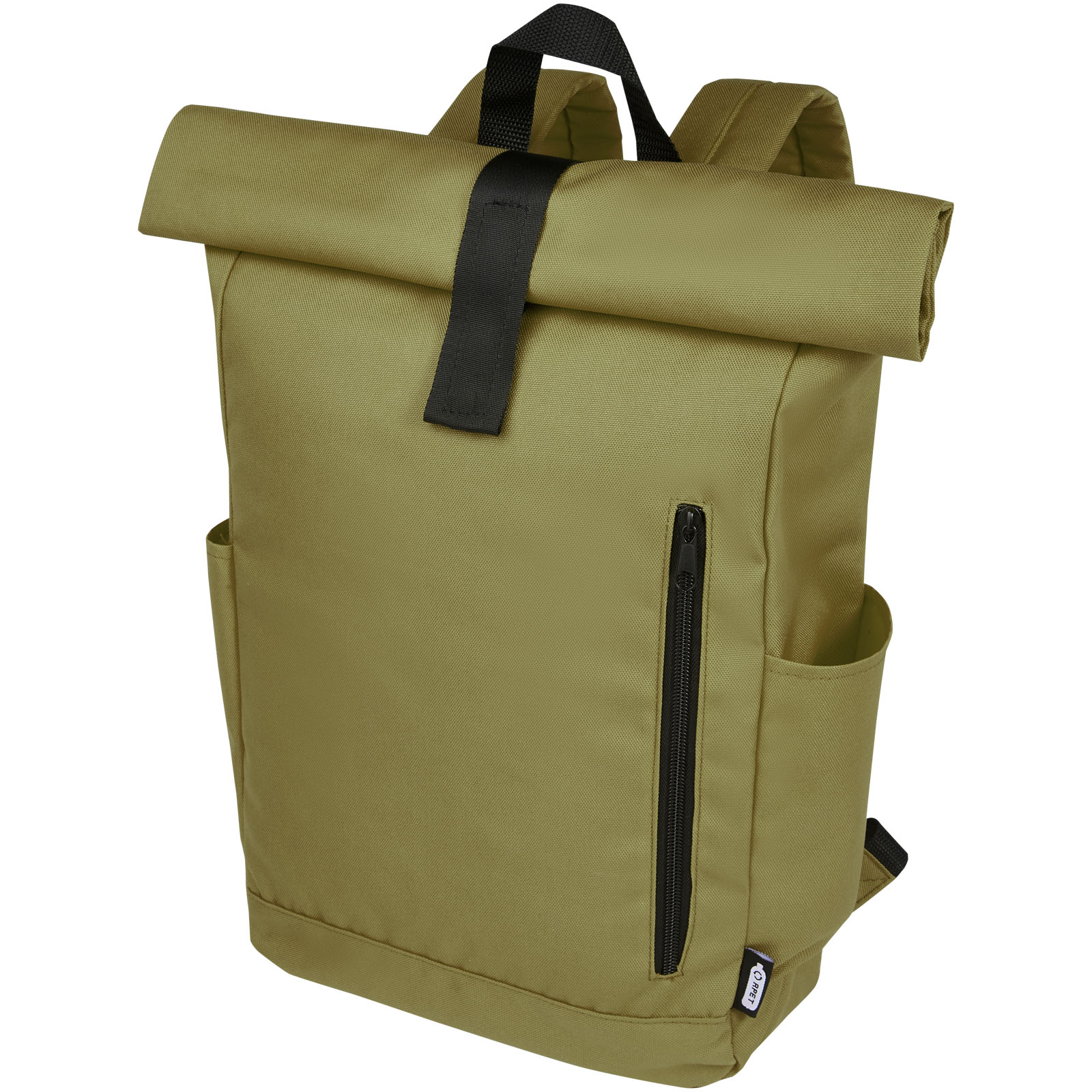 Batoh s rolovacím uzávěrem Byron s prostorem na 15,6palcový notebook, 18 l - Olive