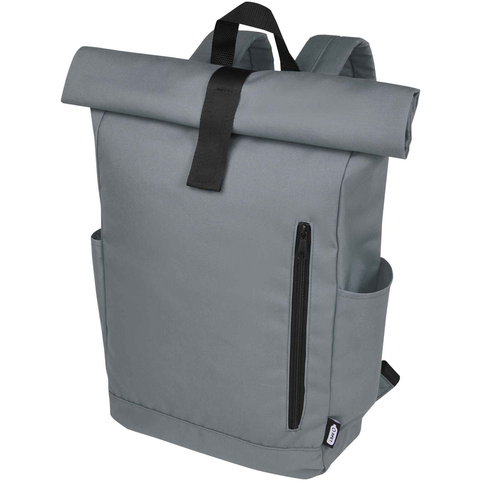 Batoh s rolovacím uzávěrem Byron s prostorem na 15,6palcový notebook, 18 l - Light grey