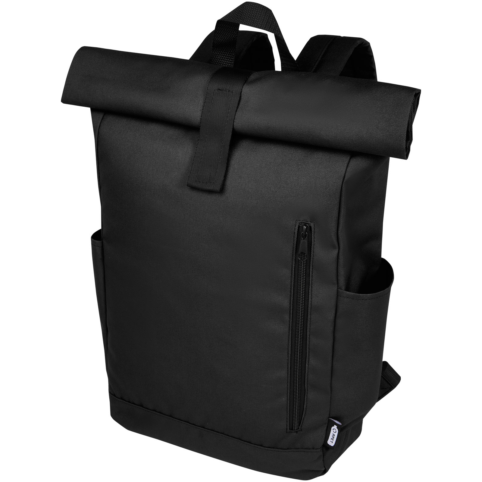 Batoh s rolovacím uzávěrem Byron s prostorem na 15,6palcový notebook, 18 l - Solid black