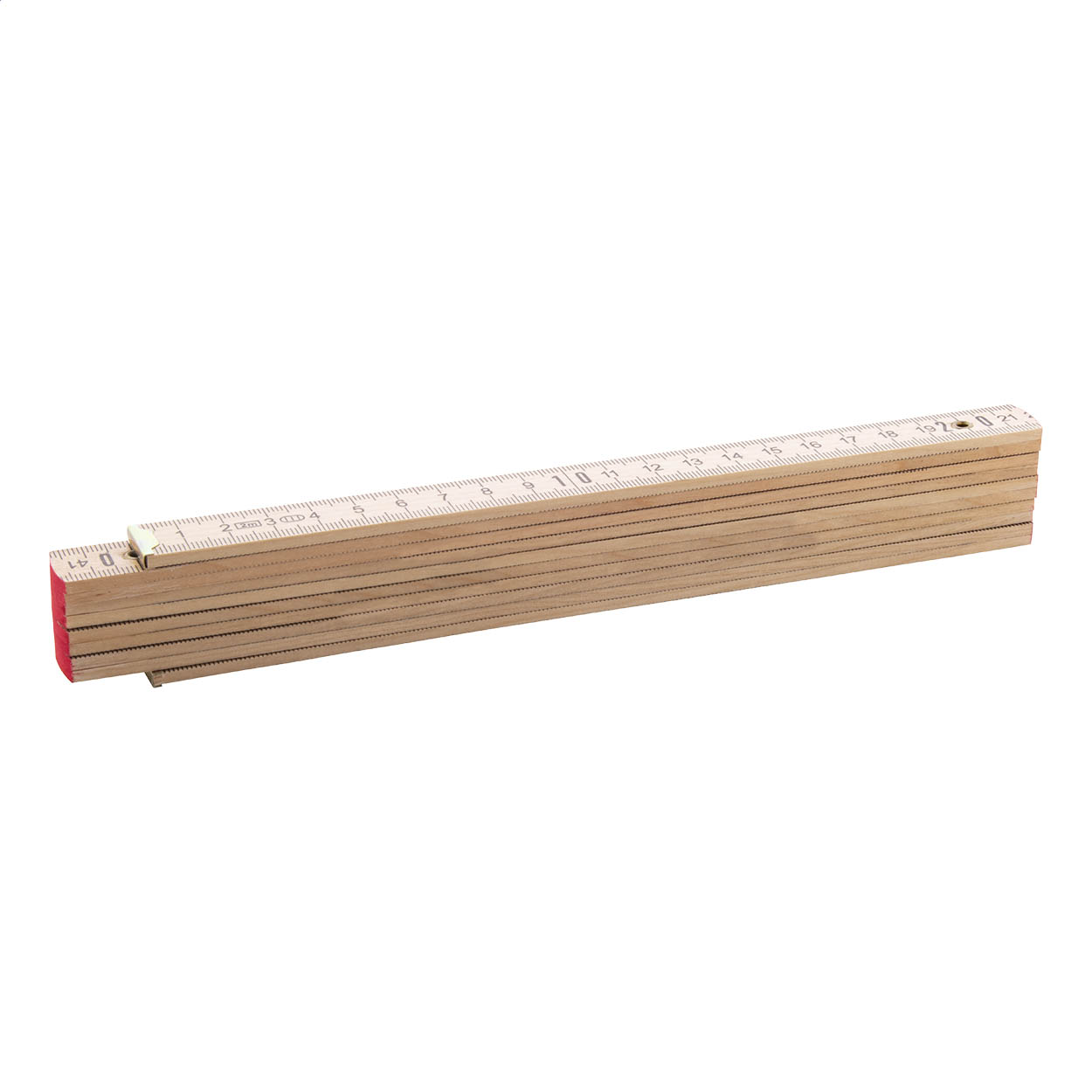 Dřevěný skládací metr GABLE, 2 m - přírodní