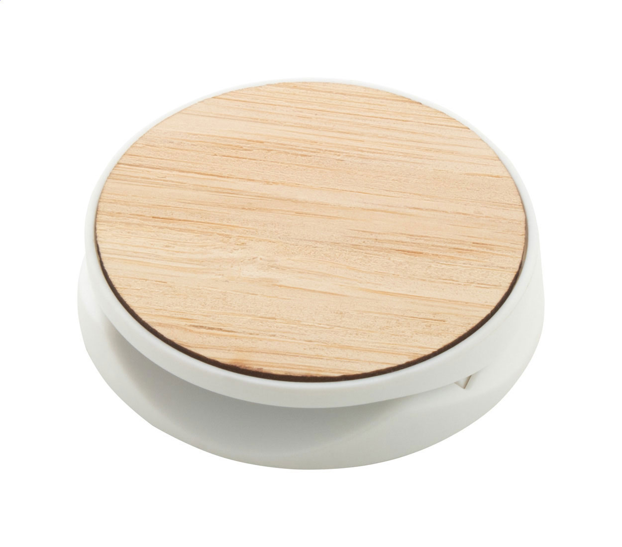 Plastový stojánek na mobil BONABIK s bambusovým povrchem