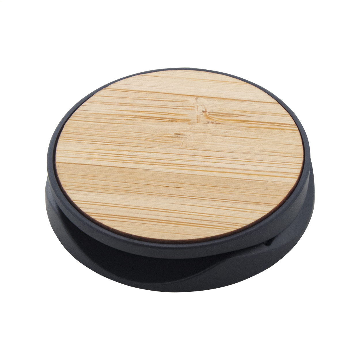 Plastový stojánek na mobil BONABIK s bambusovým povrchem