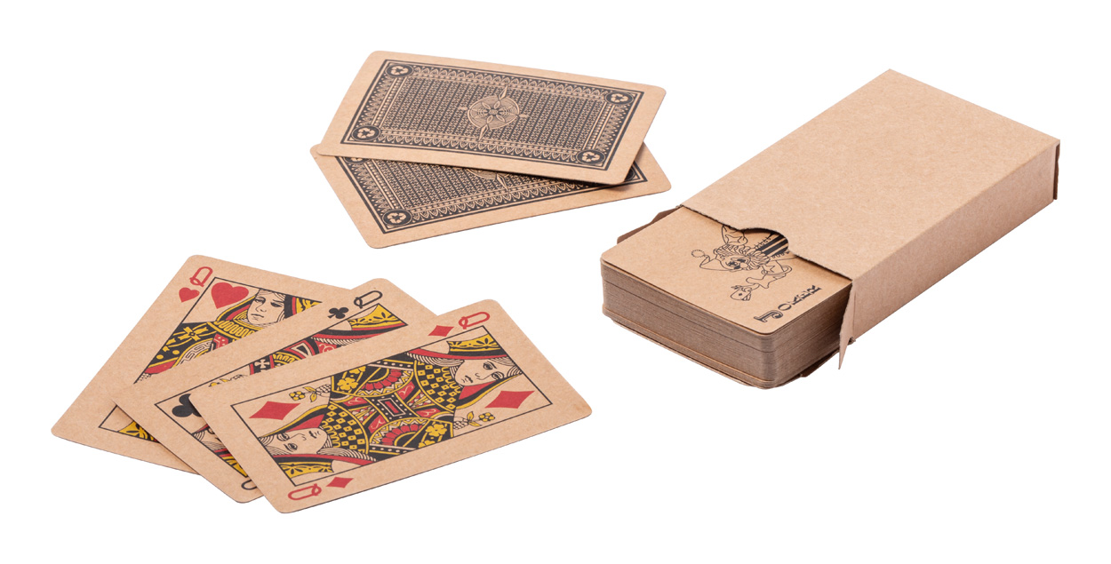 Hrací karty z recyklovaného papíru TREBOL - přírodní