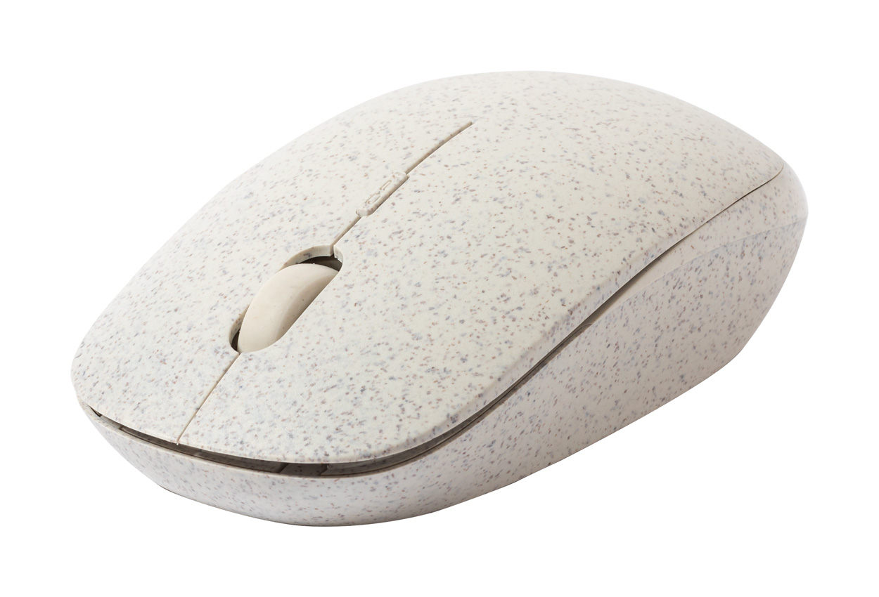 Plastic optical mouse ESTIKY made of wheat straw - natural
