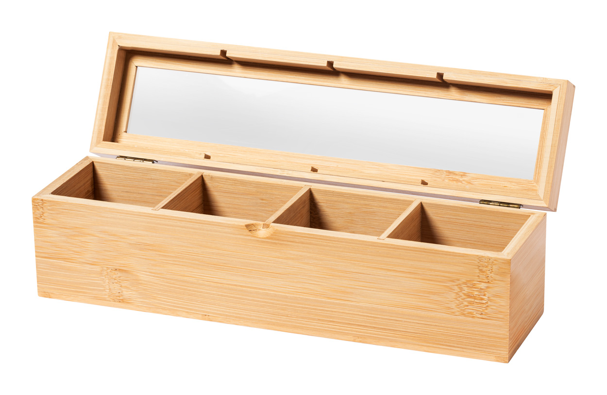 Bambusová krabice na čaj ZIRKONY - přírodní
