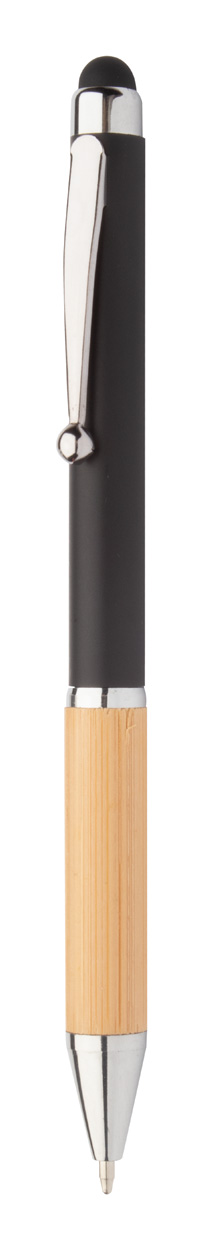 Plastové kuličkové pero BOLLYS s bambusovým úchopem