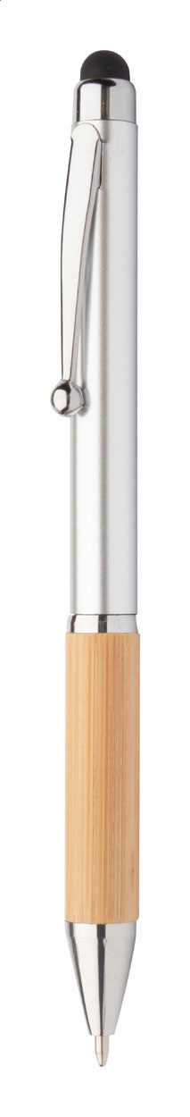 Plastové kuličkové pero BOLLYS s bambusovým úchopem
