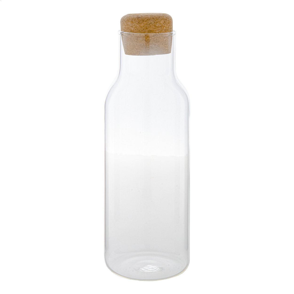 Skleněná karafa na vodu MOLOKAI XL s korkovým víčkem, 1 l - transparentní / přírodní
