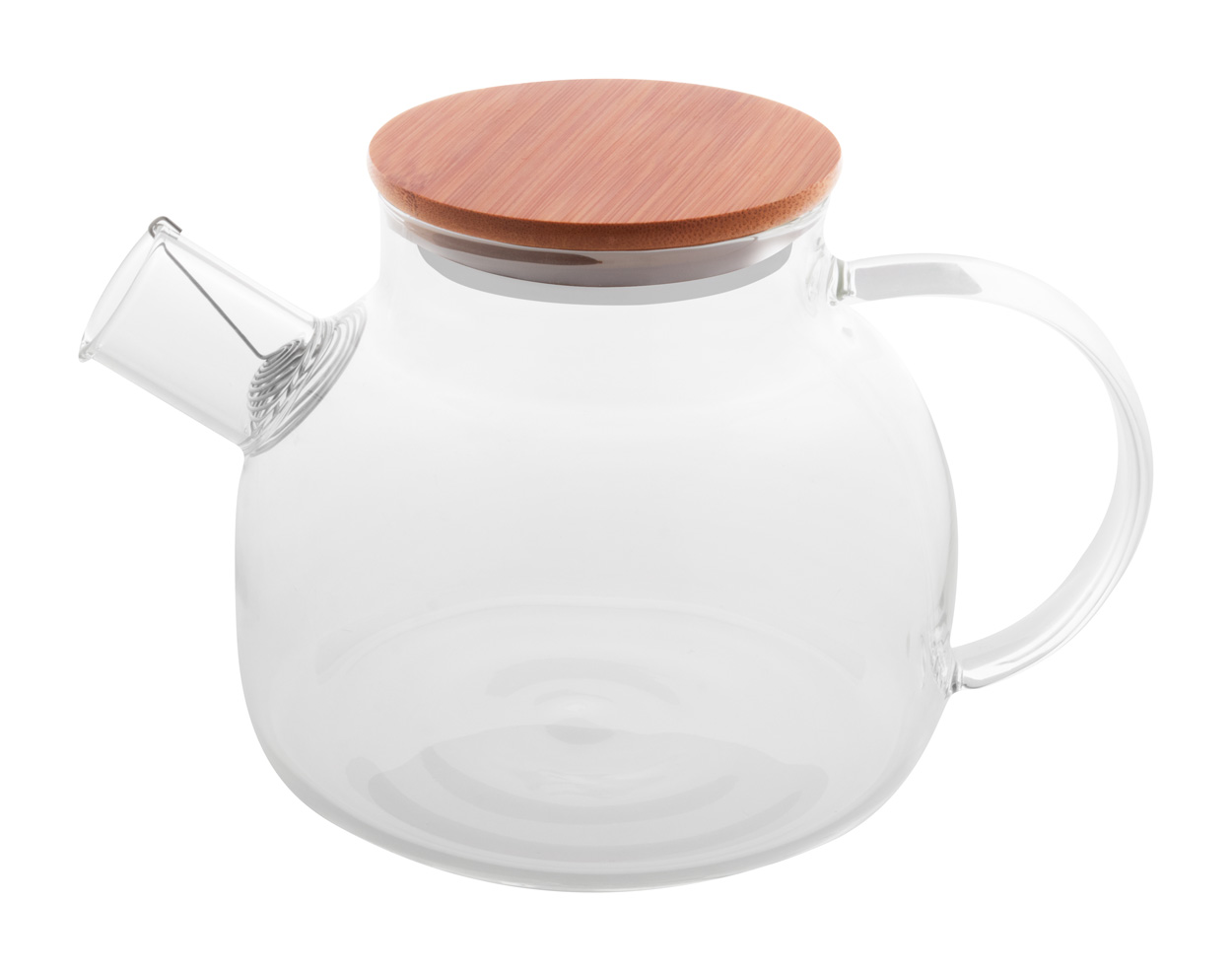 Glass teapot TENDINA, 1 l - transparent / natural