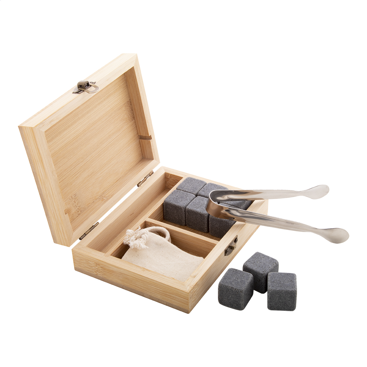 Sada kamenných kostek BOURBON pro chlazení nápojů - přírodní