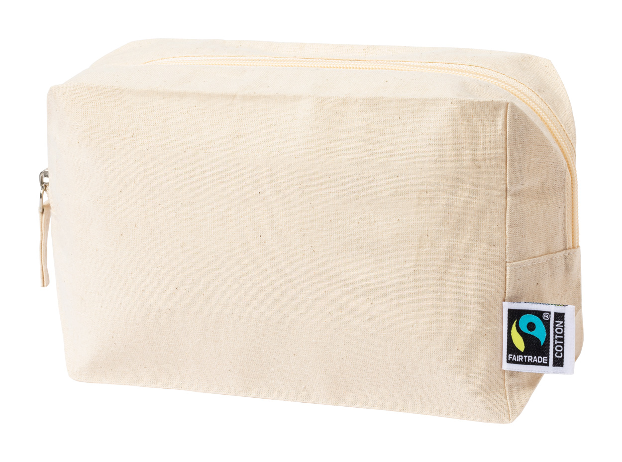 Cotton fairtrade cosmetic bag GRAFOX - natural