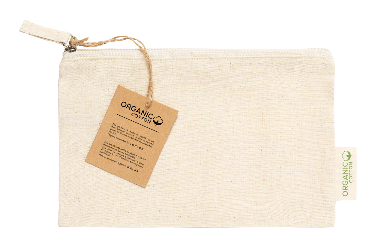 Organic cotton cosmetic bag PLUMOK - natural