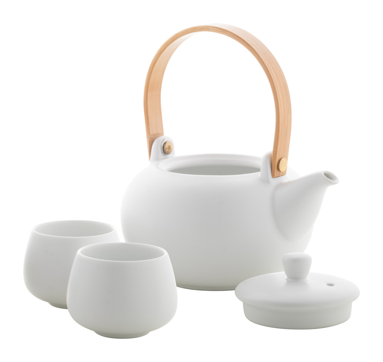 Ceramic tea set SENCHA - white