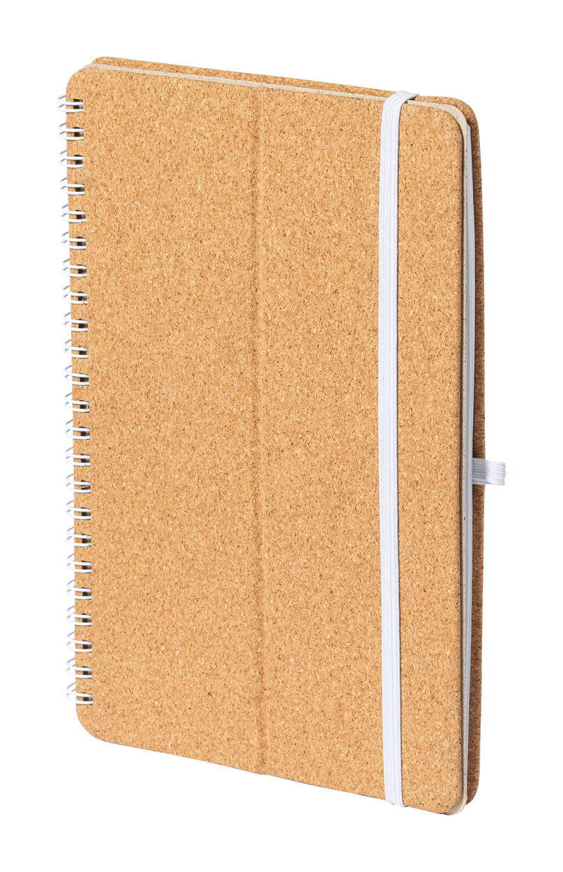 Linkovaný zápisník FROMKY s korkovými deskami, formát A5 - přírodní