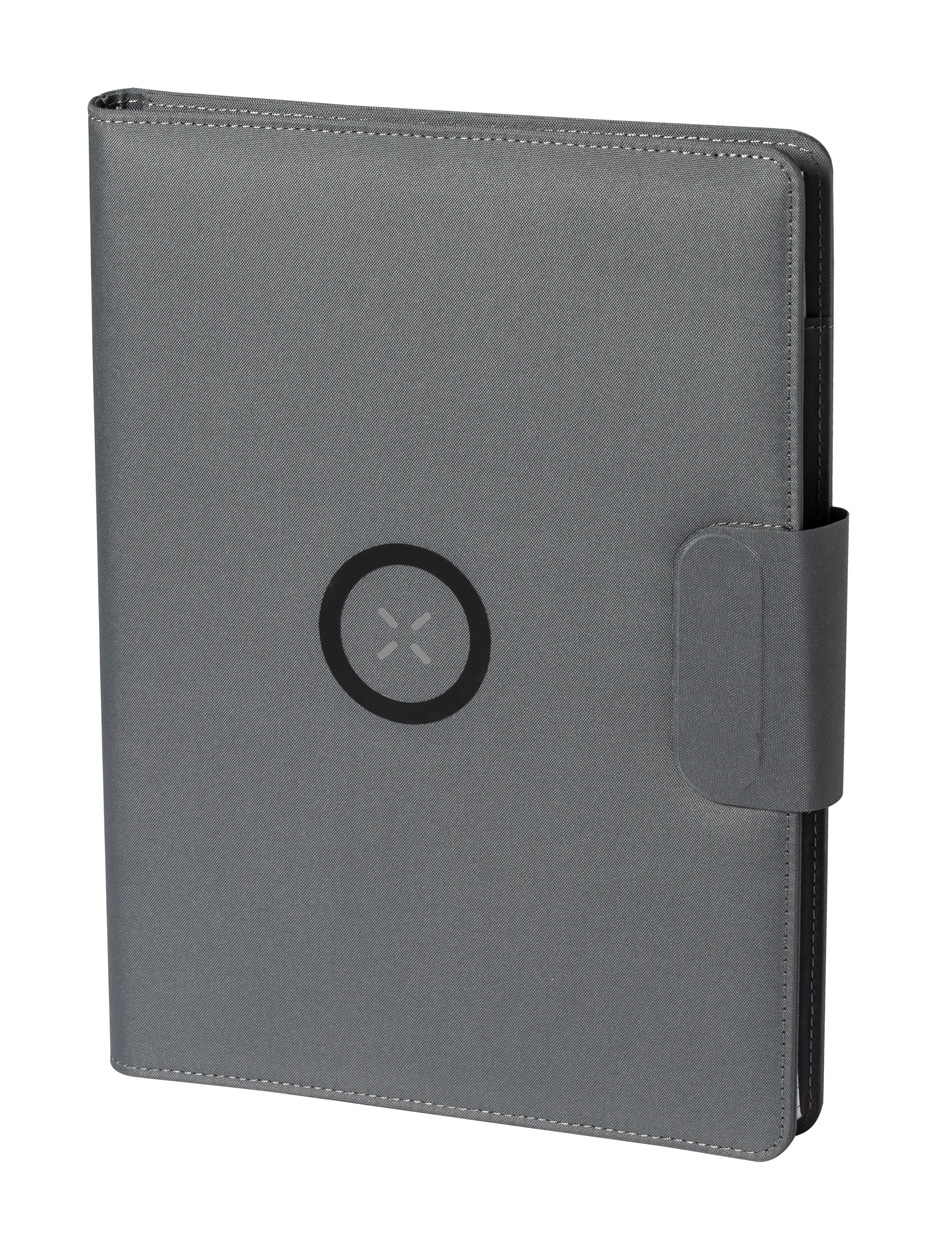 Polyester multifunctional folder HARBUR, A4 - grey