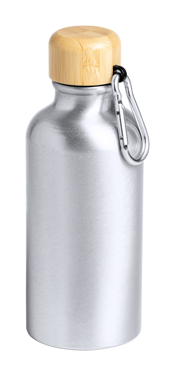 Hliníková sportovní láhev YORIX, 400 ml - stříbrná