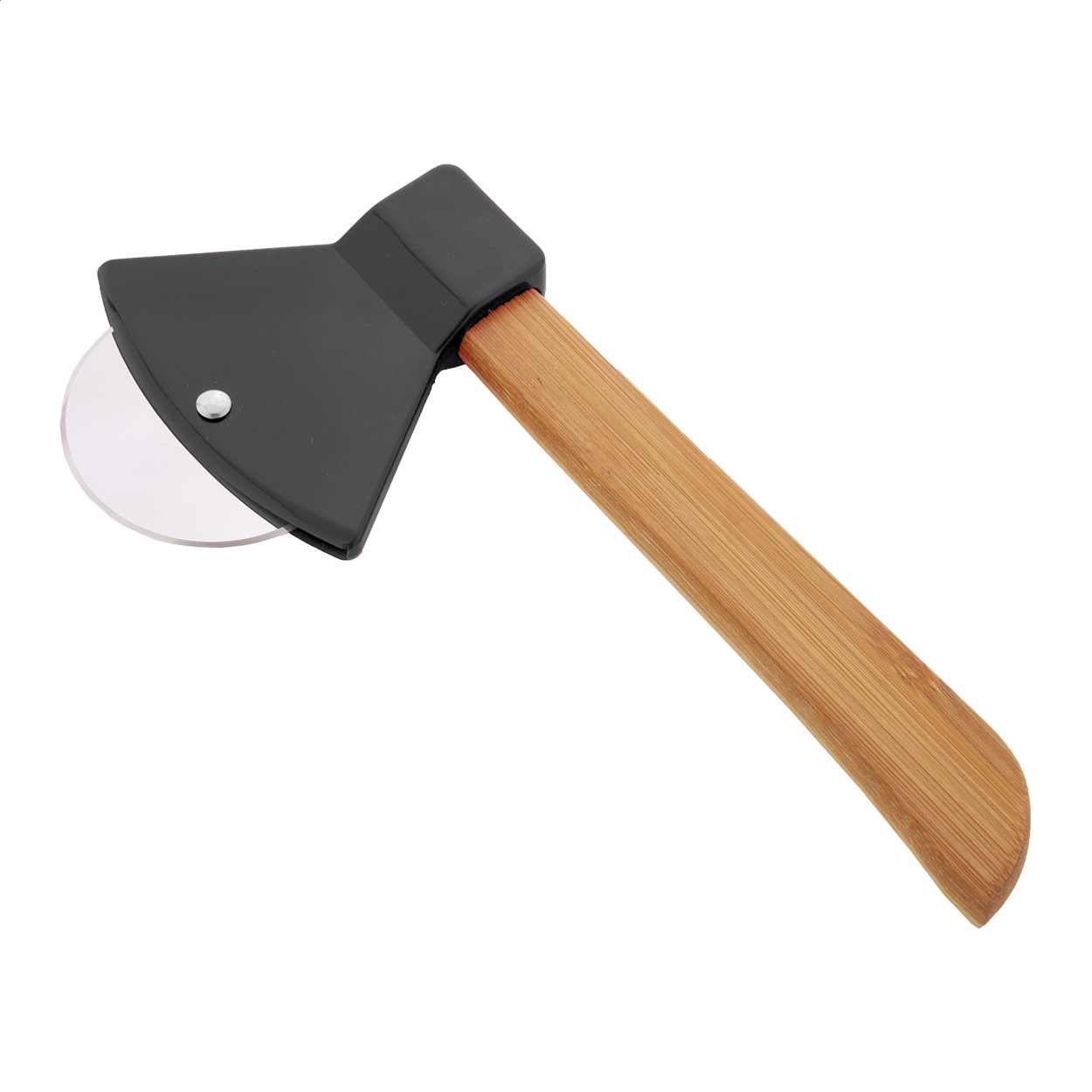Kráječ na pizzu PIZZAX ve tvaru sekery - černá / přírodní