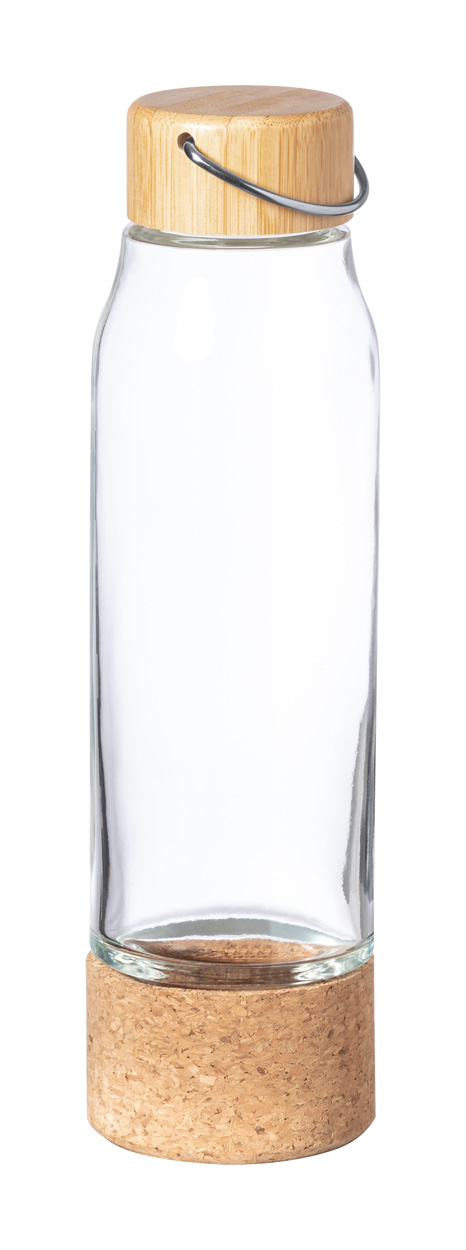 Glass sports bottle ADEROX, 470 ml - transparent
