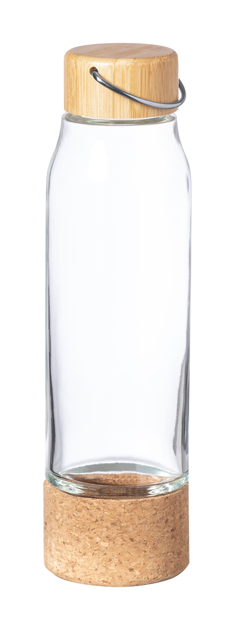 Skleněná sportovní lahev ADEROX, 470 ml - transparentní