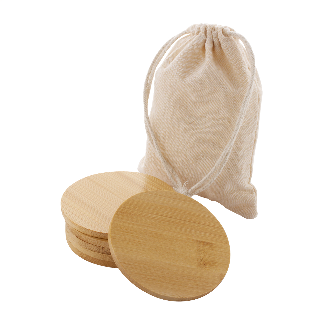 Sada bambusových podtácků ZHULIMAX, 6 ks - přírodní