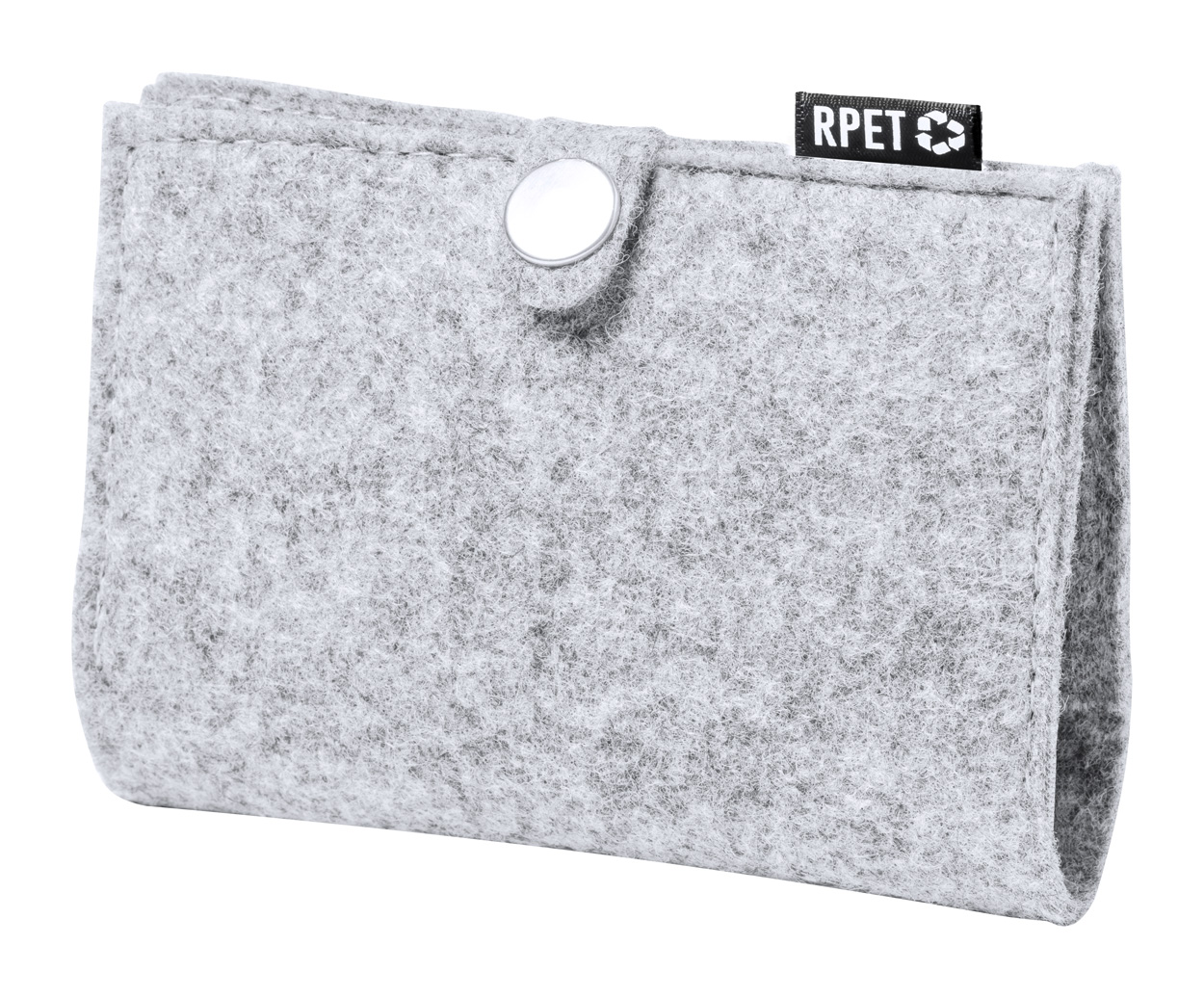 Felt card holder MERCEL made of RPET material - grey
