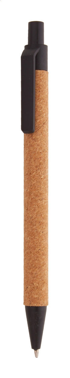 Plastové kuličkové pero z pšeničné slámy COBBER s korkovým povrchem