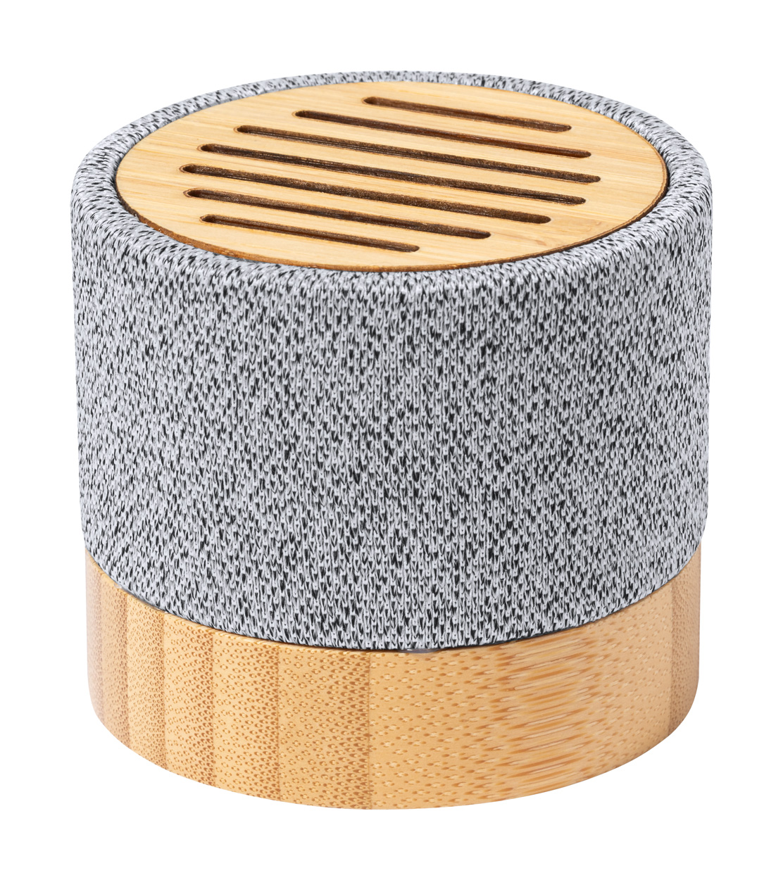 Wireless speaker BLARAK with fabric surface - grey / natural