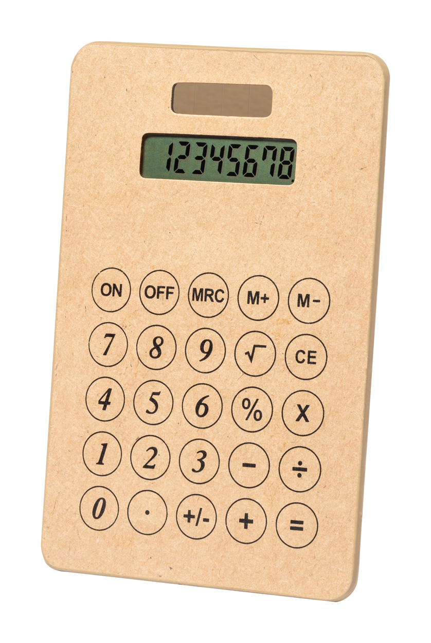 Calculator VULCANO made of recycled paper - natural