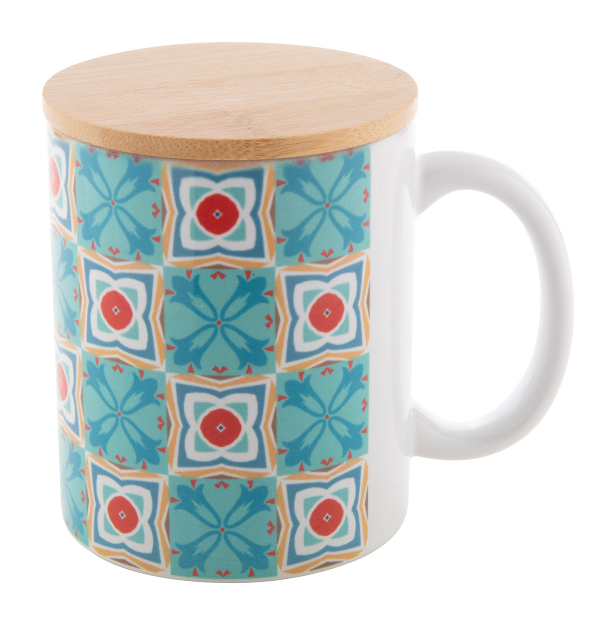 Ceramic mug BOOCOLOUR suitable for sublimation, 300 ml - white / natural