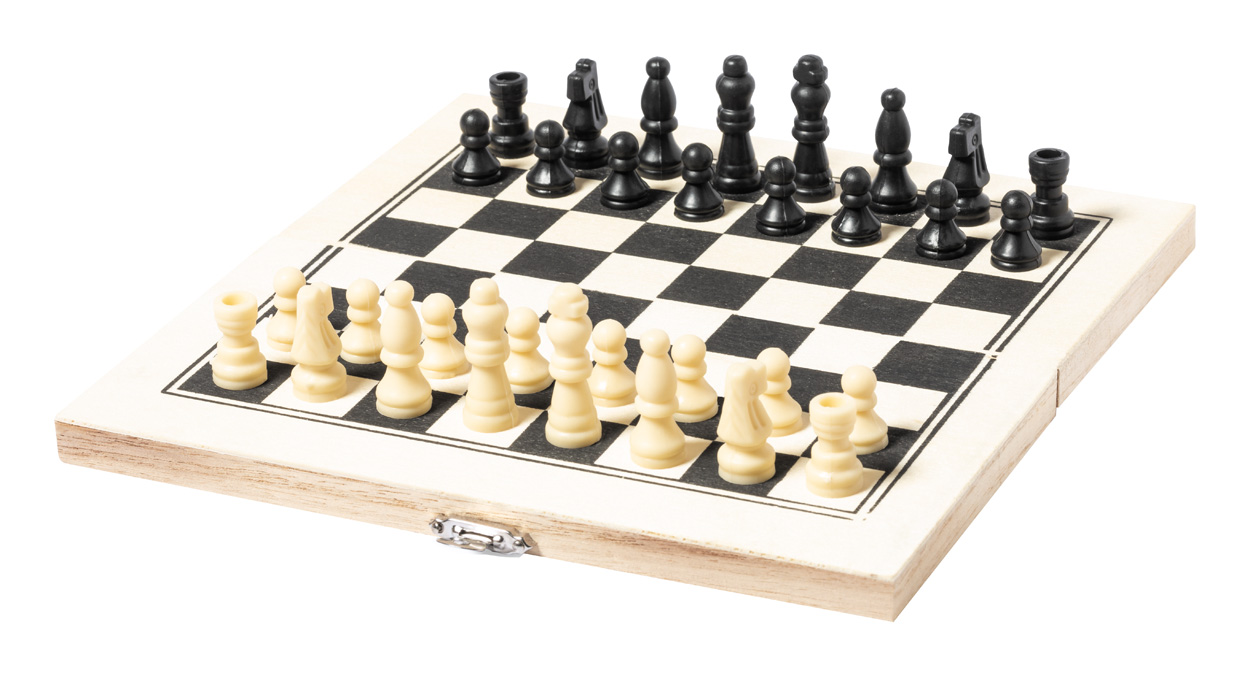 Wooden chess set BLITZ - white / black