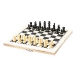 Dřevěné šachy BLITZ - bílá / černá