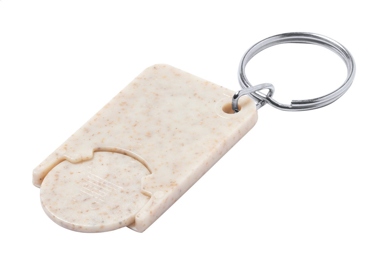 Prolex přívěšek na klíče se žetonem do vozíku Přírodní