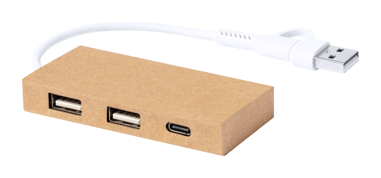 Papírový USB hub HASGAR - přírodní