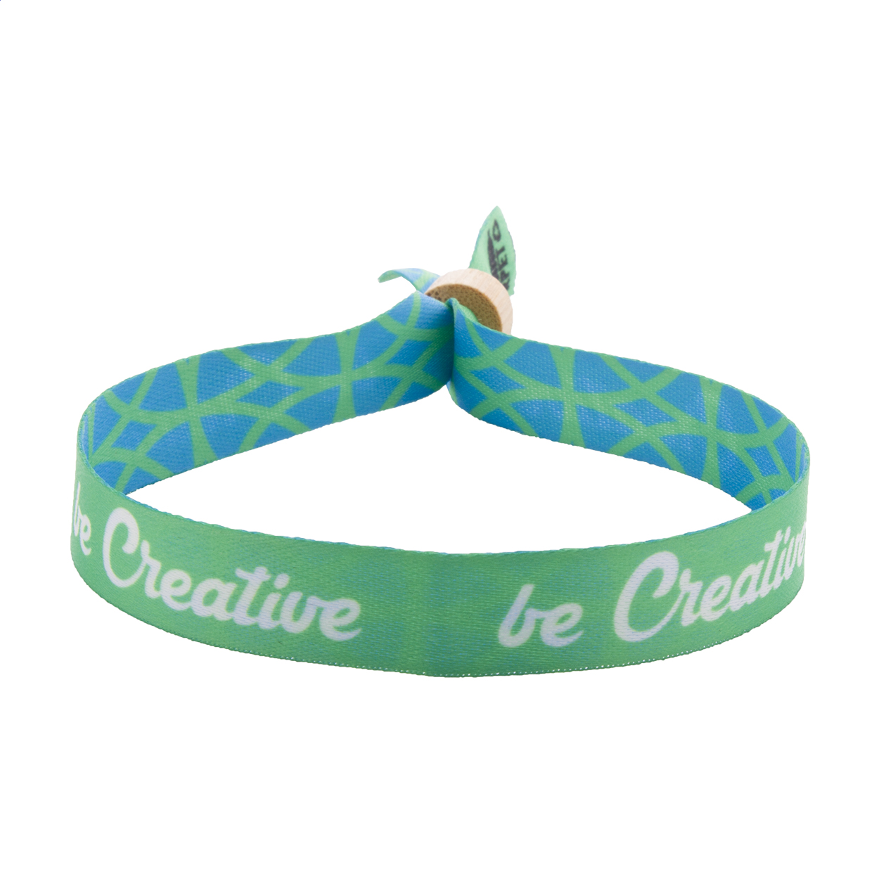 SuboWrist Eco RPET festivalový náramek na zakázku Přírodní