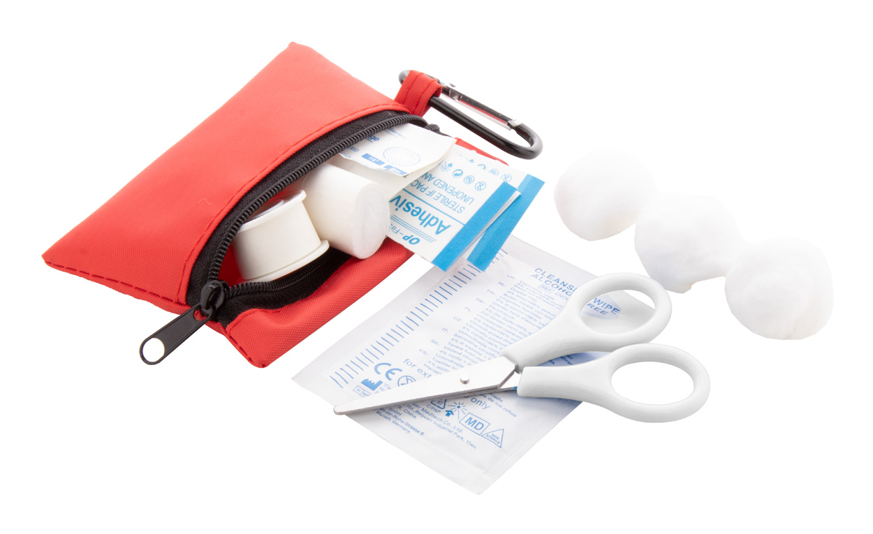 First aid kit MEDINER in nylon case - red
