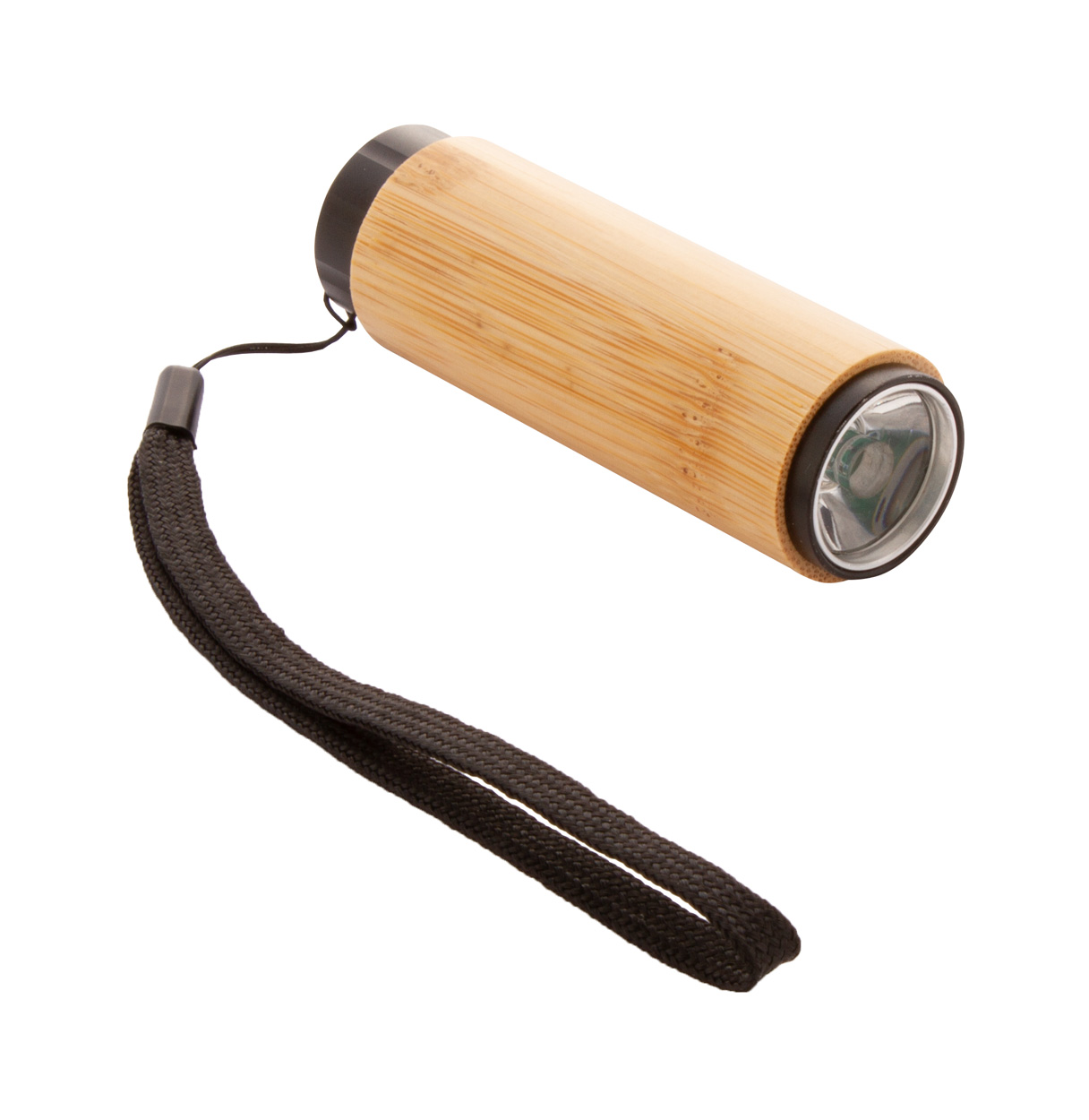 Kovová svítilna BLOOMEN s bambusovým povrchem - přírodní