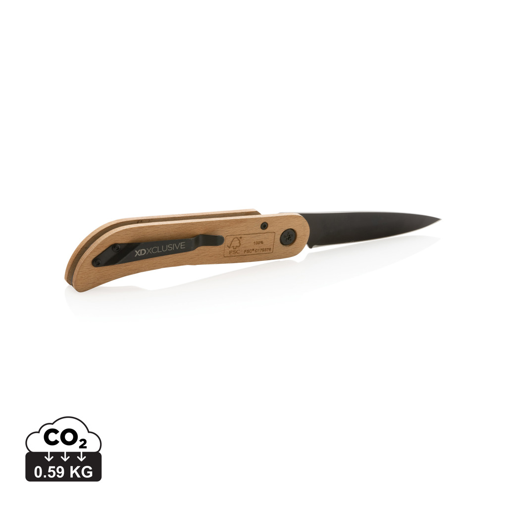  Luxury Wooden knife Nemus with lock - brown