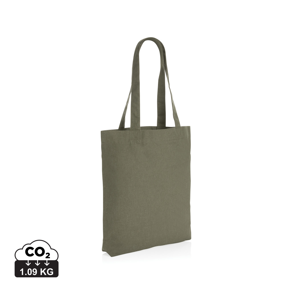 Undyed recycled canvas large tote bag CONTAIN, Impact collection