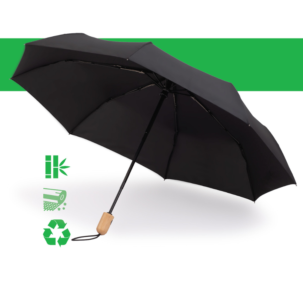 Automatický deštník z recyklovaného materiálu Cambridge Colorissimo černá