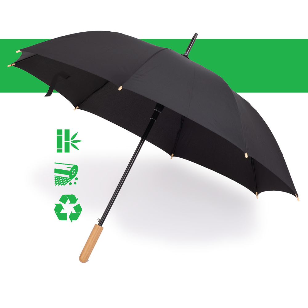 Automatický deštník z recyklovaného materiálu Oxford Colorissimo černá