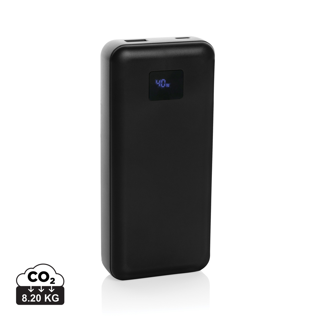 Powerbanka na notebook 20000mAh 65W Gridley z RCS plastu - černá