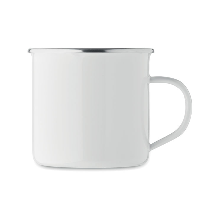 Kovový hrnek PLATEADO L, 500 ml - bílá
