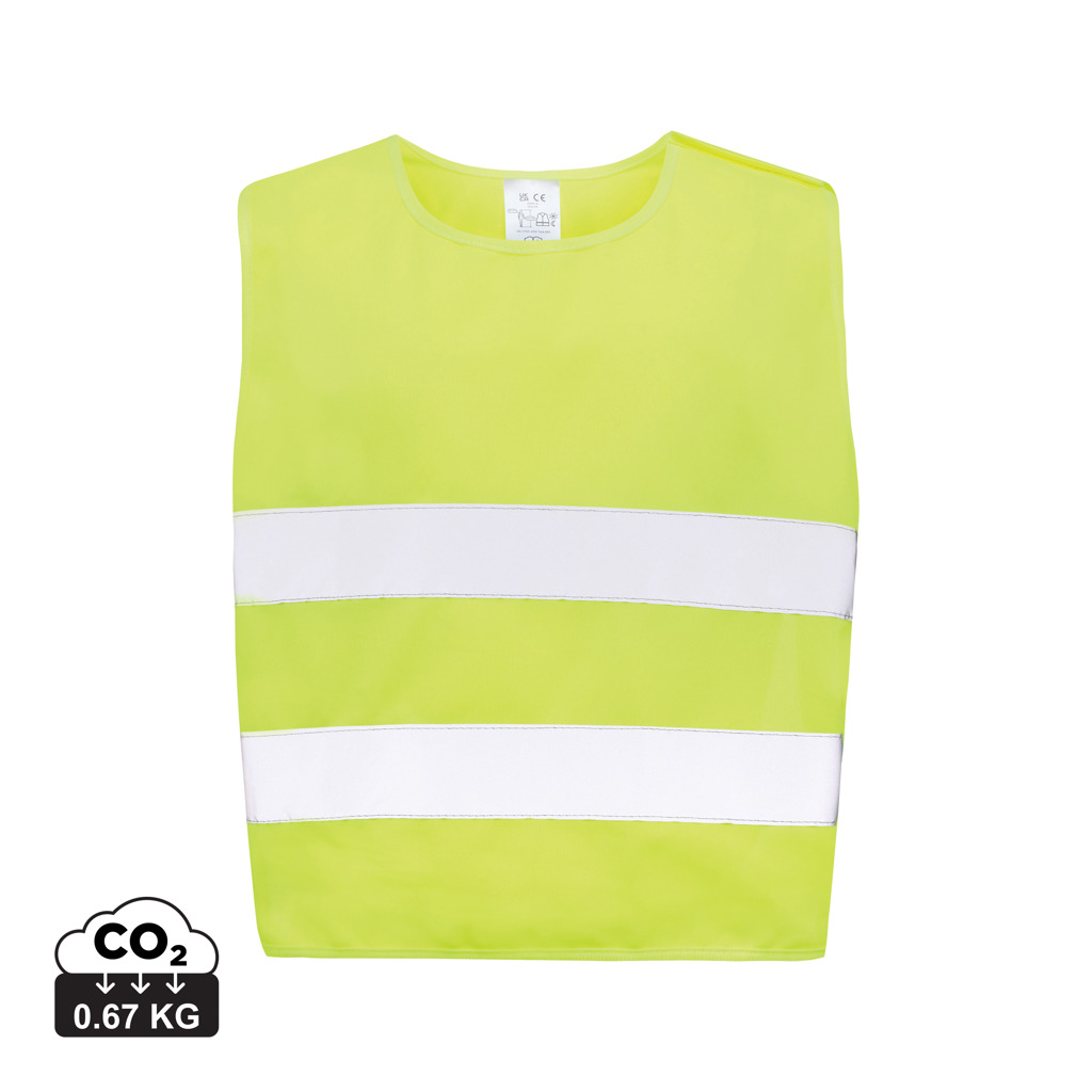 Safety vest made of GRS RPET 3-6 years - yellow