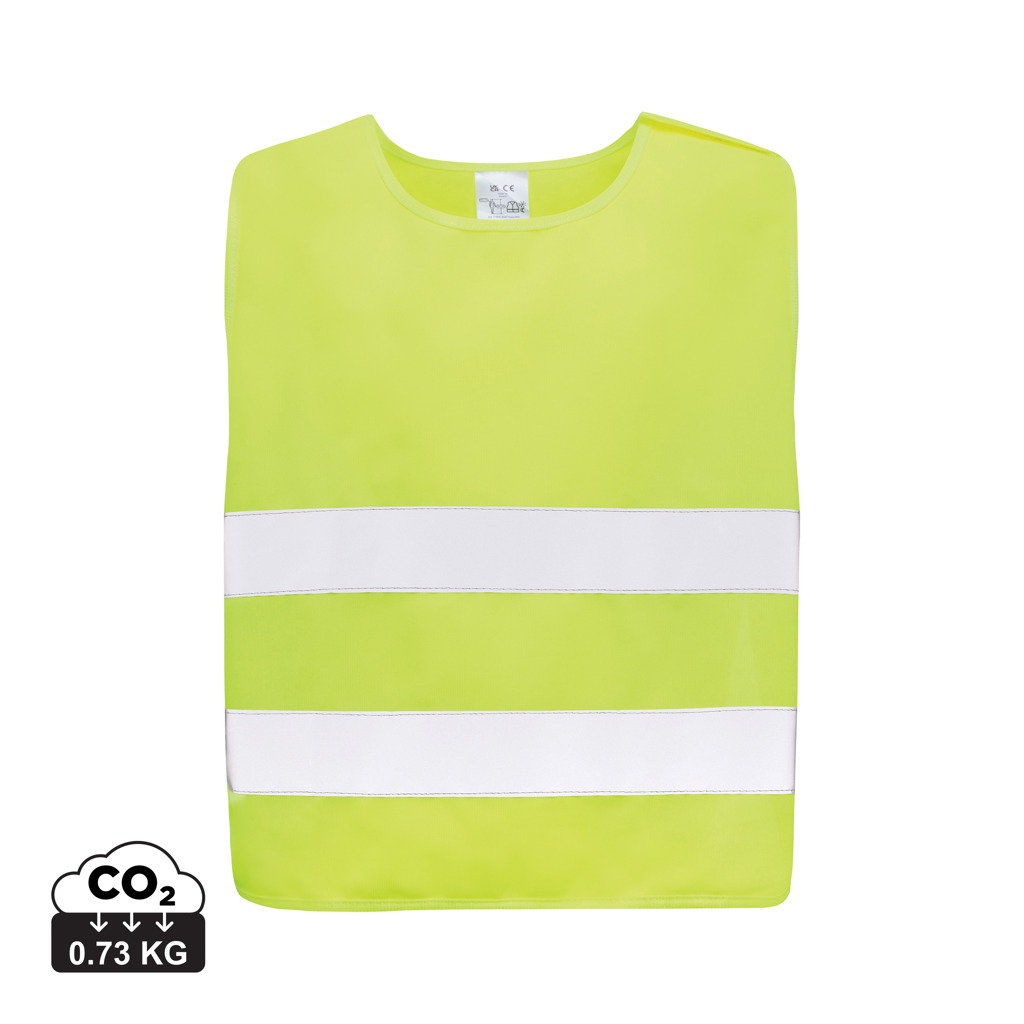 Safety vest made of GRS RPET 7-12 years - yellow