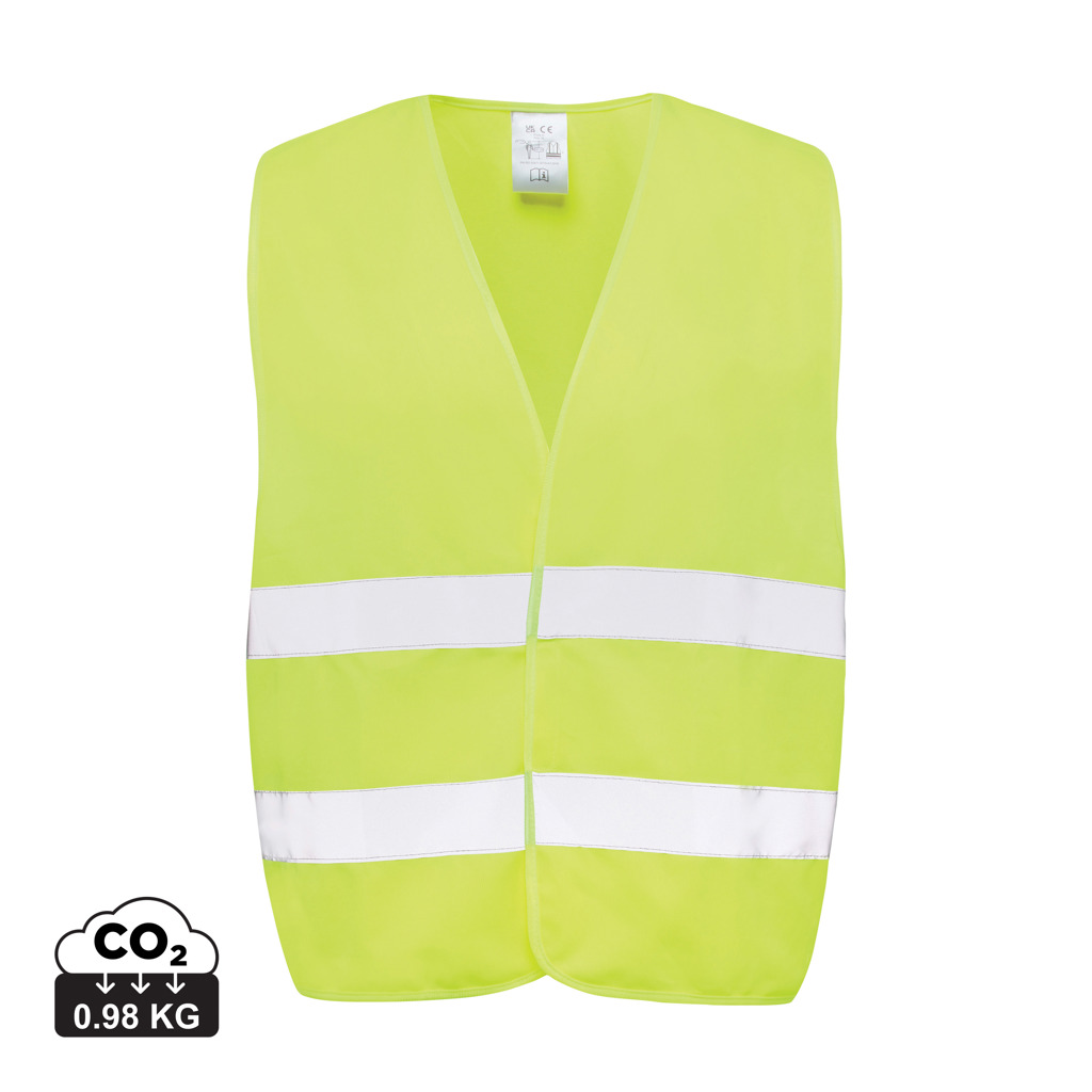 Safety vest made of GRS RPET - yellow
