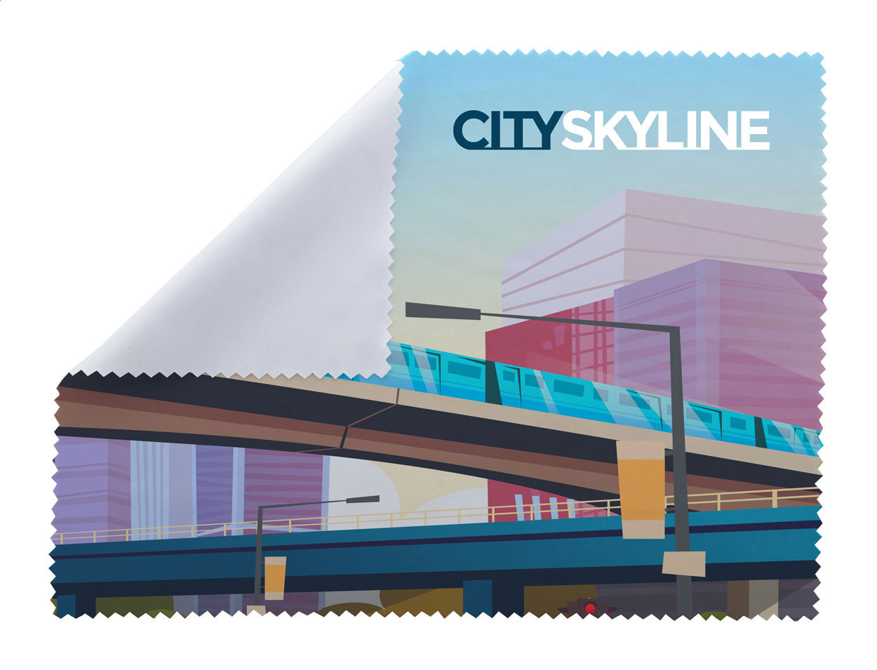 Dioptry XL RPET čistící hadřík na brýle Bílá